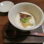 蕎味 櫂 - 30年9月　鱧、松茸茶碗蒸し