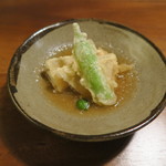 蕎味 櫂 - 30年9月　鱚、獅子唐　揚げ卸し