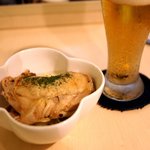 Ciao - 柔らかチキンのポン酢仕立て＋ビール