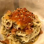 心粋厨房 獬 - 桃太郎トマトとアサリの出汁で煮込んだイクラのパスタ