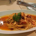 トマトソースのペペロンチーノ
          ('2018.7月)