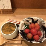 ちょい家 - 冷し茶碗蒸し・プチトマト甘酢漬