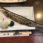 Sankai - 山海おまかせ定食 1,500円
                刺身、新サンマ塩焼き、豚串カツ、ズッキーニの味噌汁
                ご飯×２