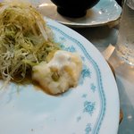 珈琲園 - トーストの下にはポテトサラダが隠れていました。