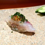 天寿し - 鯛の肝添え