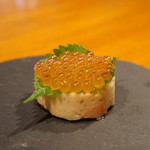 Pottosuchiru Shibata - いくらと鮭のポテサラ：アップで