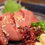 炭火焼鳥はれるや - 脂肝のお造り。限定品ですので入荷の際は是非ご賞味ください。