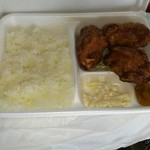 牛島商店 - 唐揚げ弁当(小盛りニンニクあり)￥390