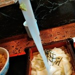 岡崎屋 - 水が少々残るのでなかなか切れません。