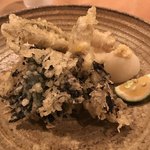 和人 - 黒舞茸と穴子の天ぷら、、黒舞茸のアジを体感してみてください❤️