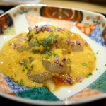 ボタンエビ紹興酒漬けとウニ