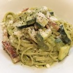 Fruttare - ベーコンとズッキーニのバジルクリームスパ ズッキーニとクリームは意外とよくあいます！！