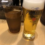 博多 一幸舎 - ドリンク写真:おつまみBのグラスビールはプレモルでした