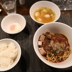 らぁ麺やまぐち 辣式 - 麻婆まぜそば＆ライスセット1050円