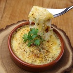 Oven baked creamy potato and cheese