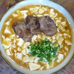 風遊斎 - ピリ辛豆腐スバのアップ