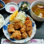 魚銀食堂 - から揚げ定食　650円