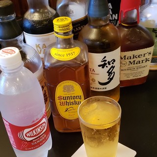 Following beer and sake... Highball started.