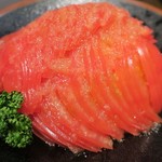 新料理 都留野 - トマトサラダ（２）　ズームアップ