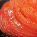 新料理 都留野 - トマトサラダ（２）　ズームアップ
