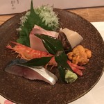 季節料理かたやま - お刺身の盛り合わせ