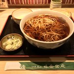 味奈登庵 - かけそば 大盛り＋揚げ玉＋玉子♡