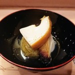 すし処 みや古分店 - 蒸し鮑とナス、まだか鮑