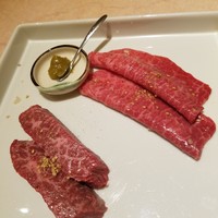 焼肉 銀座コバウ 特別室 - ハラミ　本日の赤身