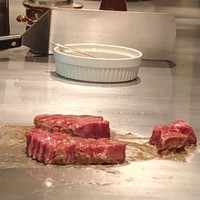 ステーキ＆ワイン オクソン - 焼かれていく…(⑉• •⑉)‥♡