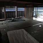 湖里庵 - 台風で全壊した「湖里庵」。