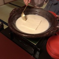 東京 芝 とうふ屋うかい - 名物 豆水とうふ 豆乳仕立