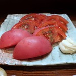 いかやき やまげん - トマトスライス(塩なし)