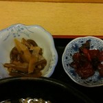 信州そば - 小鉢と漬物