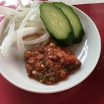 パクカレーレストラン - セットの付け合わせ