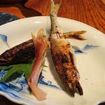 炭火割烹 蔓ききょう - 天然小鮎の塩焼き