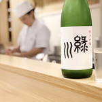 阿波座 なが友 - 新潟 純米吟醸 緑川 グラスで (18.8月下旬)