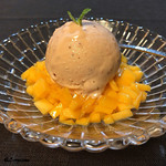 御料理 寺沢 - 宮崎産のﾏﾝｺﾞｰにｲﾁｺﾞの自家製ｱｲｽｸﾘｰﾑ