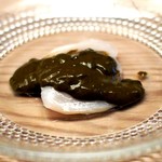 緒方 - 鮑の芯・薄造り肝ソース