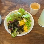 Blue Garden - サラダ、スープ、緑茶、リンゴ酢