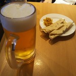 ネパール ミテリキッチンレストラン＆バー - ランチビールとお通し