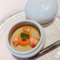 銀座 レストラン オザミ - エビと焼きなす