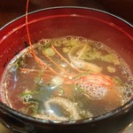 寿司久 - 牡丹海老（吸い物）