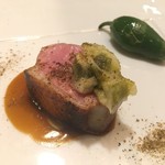 イル プレージョ - 北海道産鴨胸肉のロースト 葱と大葉