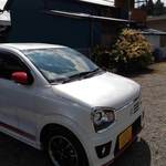 おちかラーメン - 裏の駐車場です。広さは十分。入り口は狭いっす。