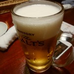 肉酒場 ばく - まずはビアーで乾杯