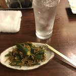 立ち呑み くにし - ジャコオクラ（カレー味）