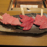 お肉屋 けいすけ 三男坊 - 本日のお肉三種盛り