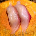 魚さばき回転寿司 大まる - ひらまさ￥150　2018.7.14