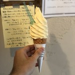 ジェラテリア アクオリーナ - カスタードのジェラートソフト（620円）税込