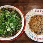 中華そば（並）700円＋トッピングネギ多め100円＋焼めし（並）500円